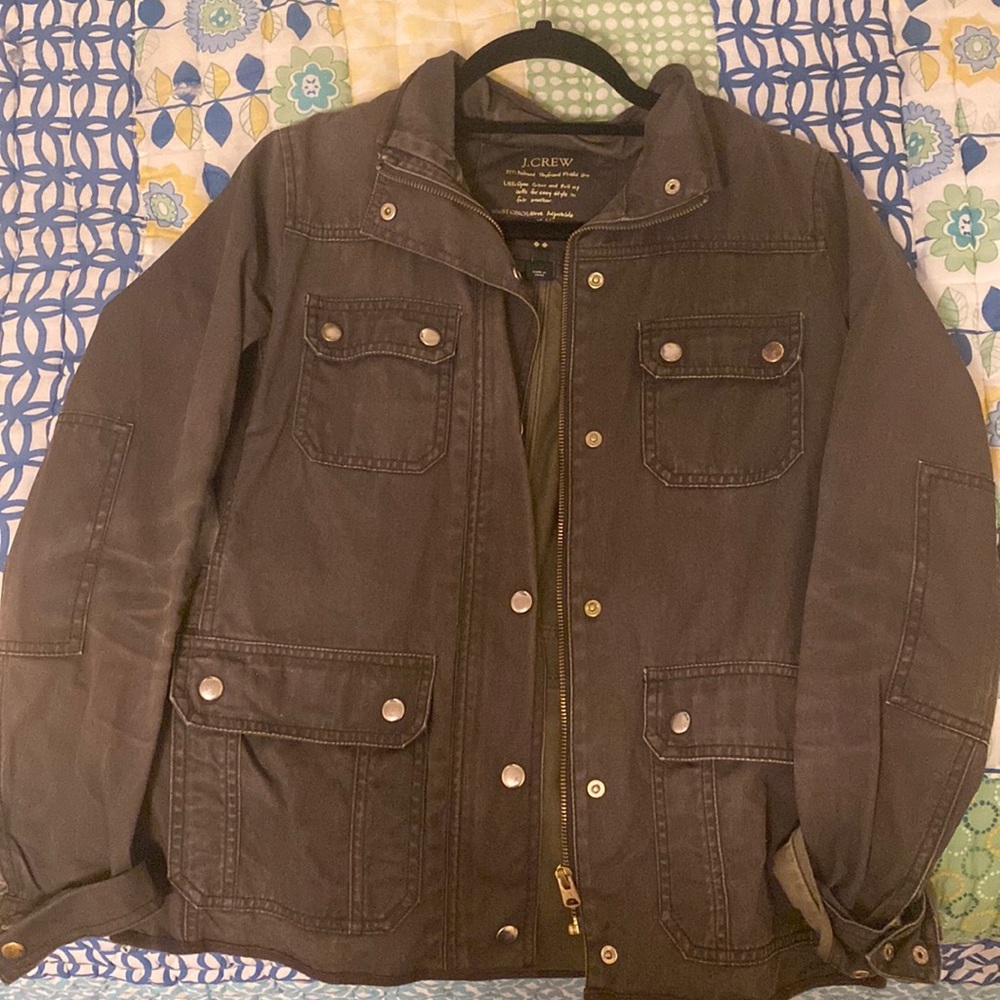 J Crew Relaxed boyfriend field shirt (light jacket)